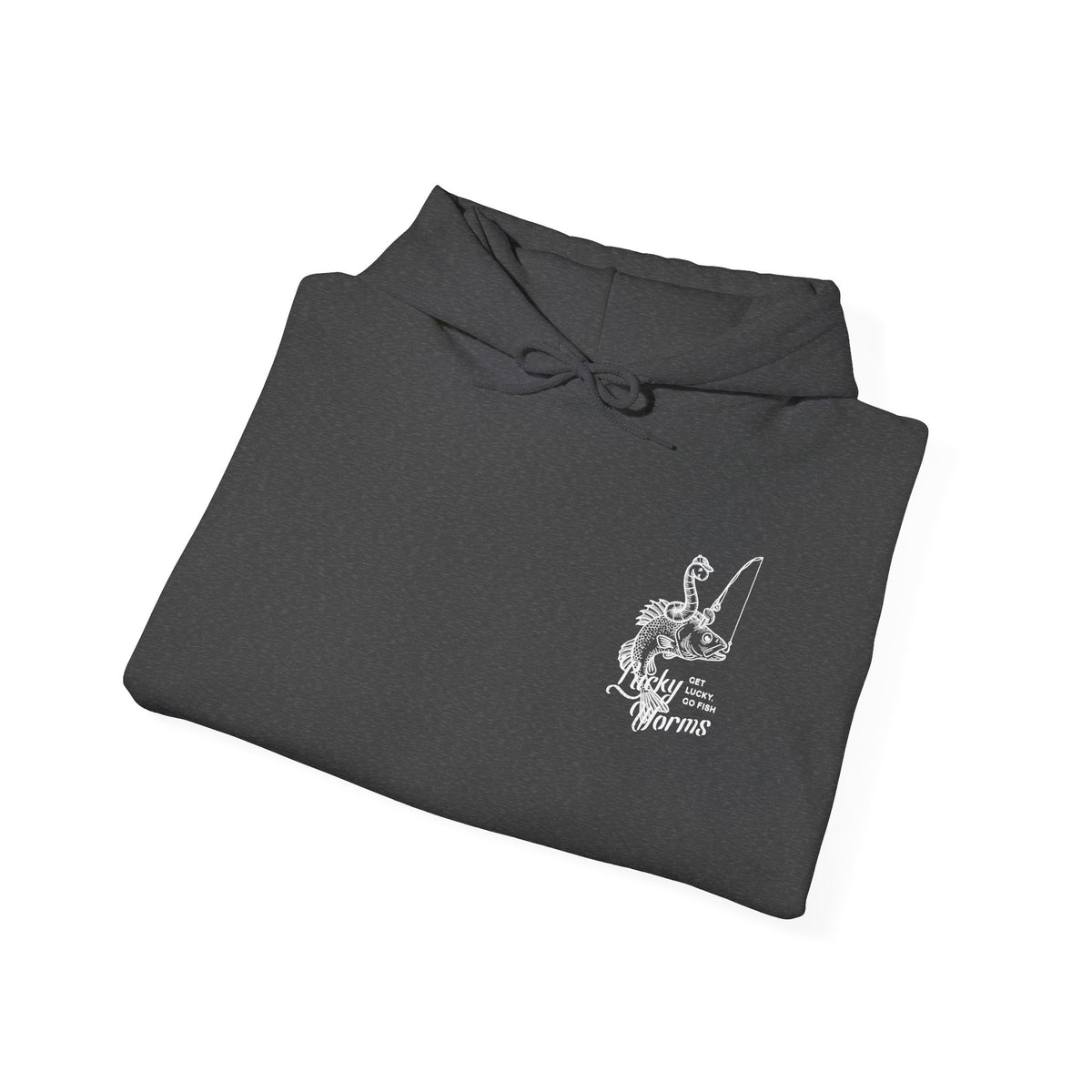 Fishing Graphic Hoodie — 'Gone Fishing' Trout Illustration Pullover
