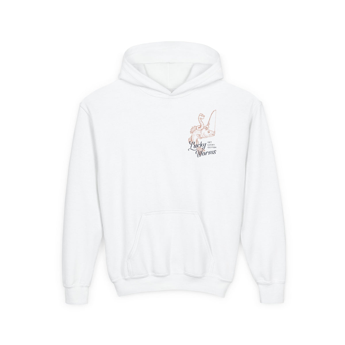 Fishing Hoodie – 'Work Less Fish More' Youth Pullover