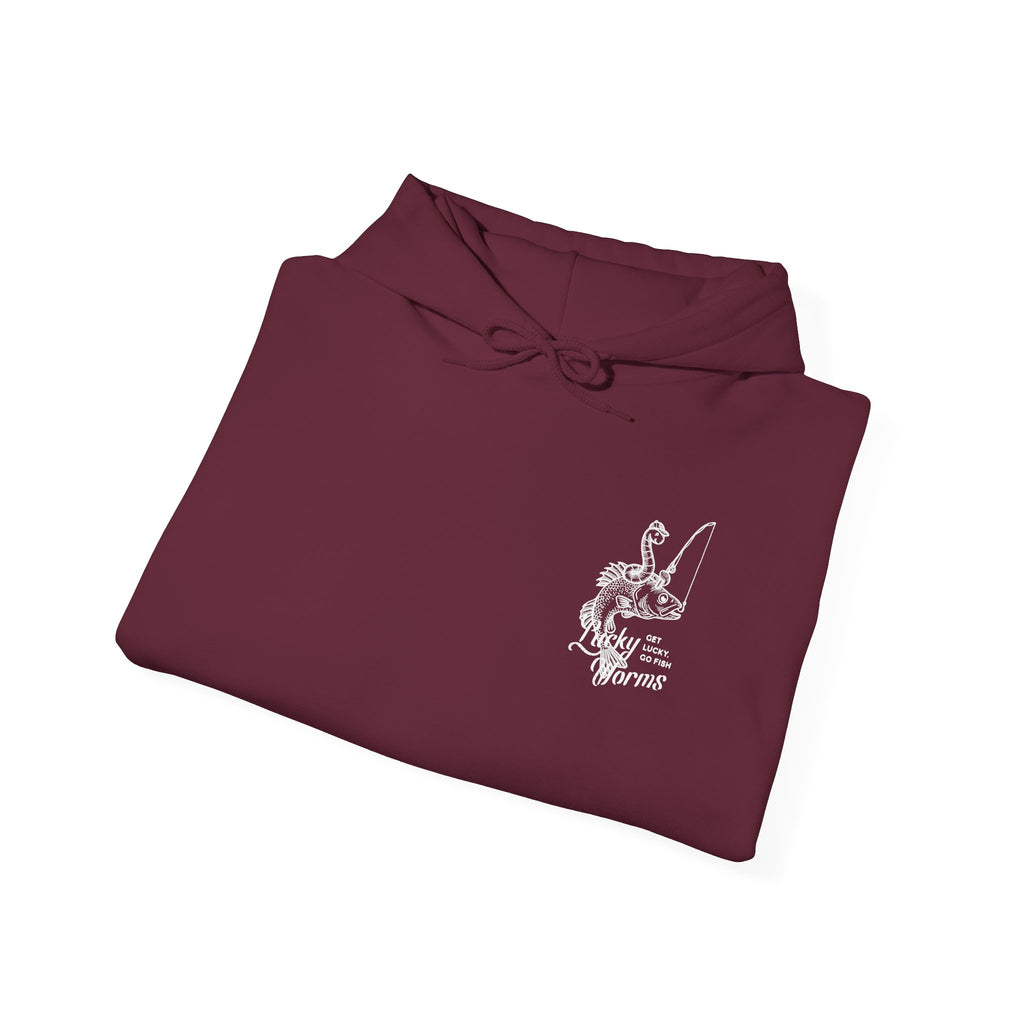 Fishing Graphic Hoodie — 'Gone Fishing' Trout Illustration Pullover