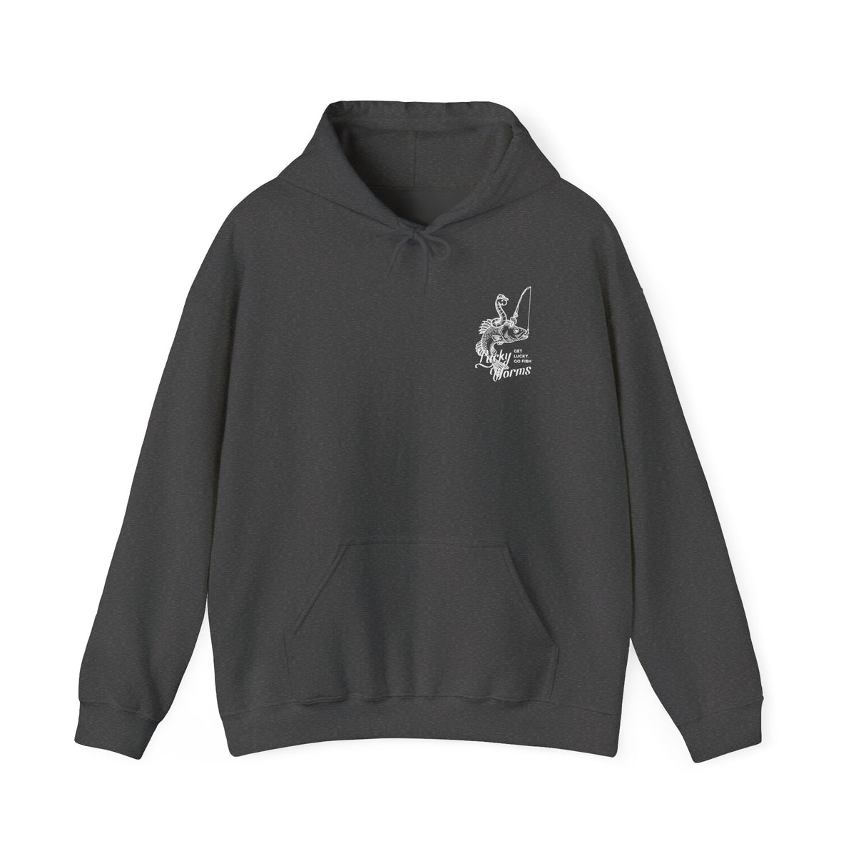 Fishing Graphic Hoodie — 'Gone Fishing' Trout Illustration Pullover