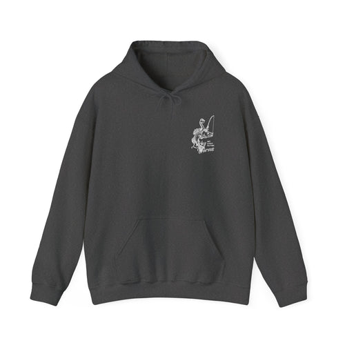 Fishing Graphic Hoodie — 'Gone Fishing' Trout Illustration Pullover