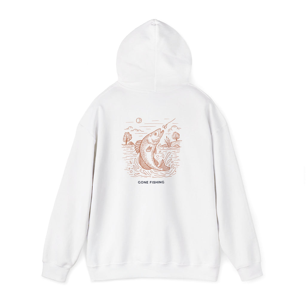 Lucky Hoodie — "Work Less, Fish More" Fishing Graphic Hoodie