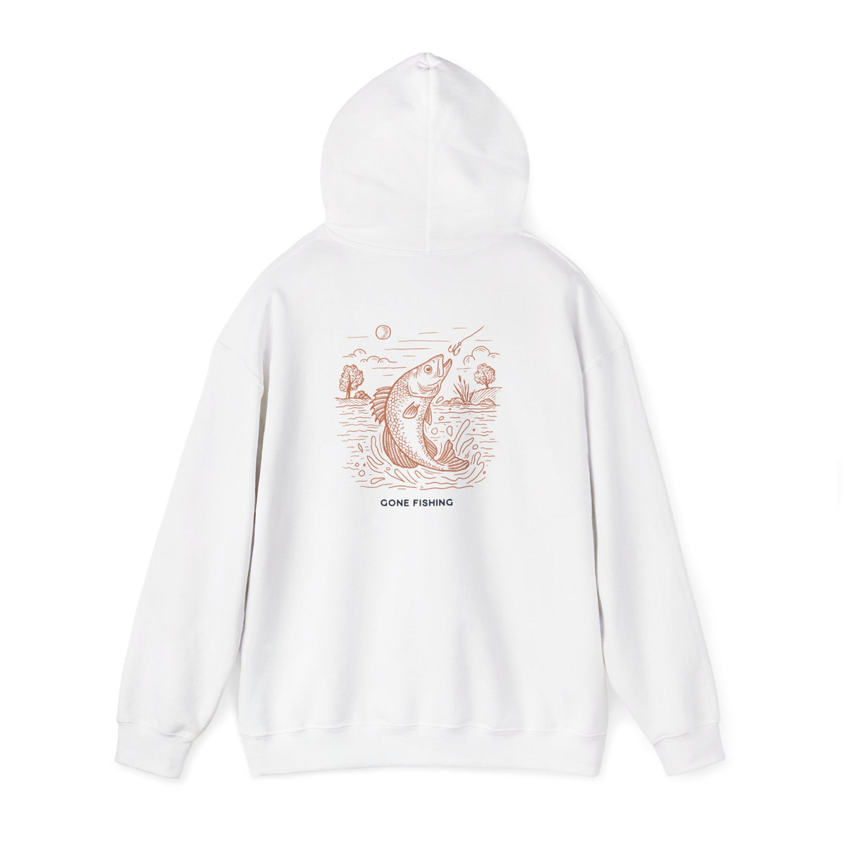 Lucky Hoodie — "Work Less, Fish More" Fishing Graphic Hoodie