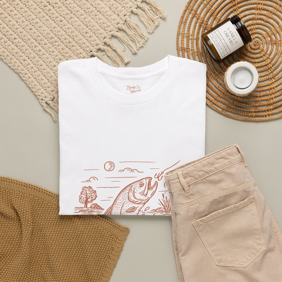 Fishing Graphic Tee — "Lucky Shirt: Just One More Cast"