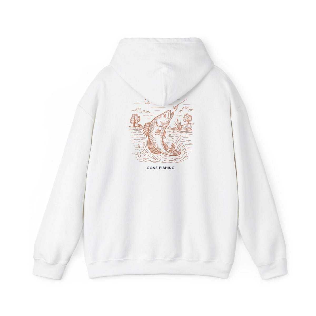 Lucky Hoodie — "Work Less, Fish More" Fishing Graphic Hoodie